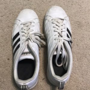worn Adidas sneakers